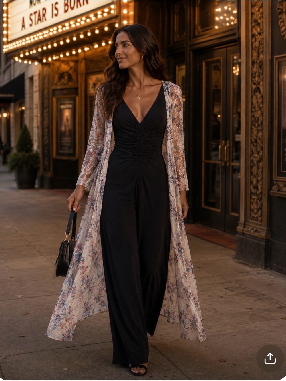 Black Wide-Leg Jumpsuit Romper - S